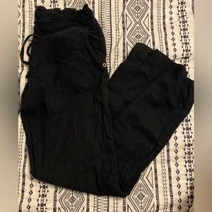 No brand linen blend pants